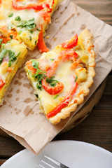vegetables quiche with cheese