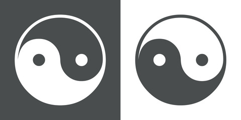 Icono plano yin yang #1