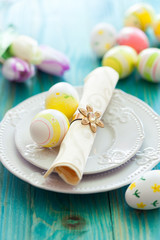  Table is set up for celebrating Easter
