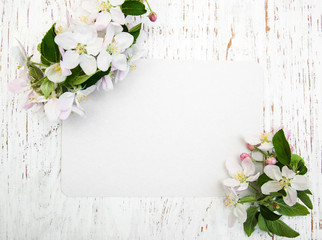  Apple blossoms with card