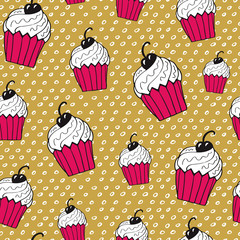 Hand drawn seamless vintage pattern