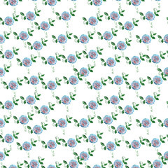 Hand drawn watercolor seamless floral pattern on a white background. Can use them for prints, textile, baby decoration, cards, wrapping.