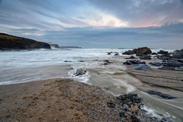 Stormy Sunset at Church Cove in Cornwall