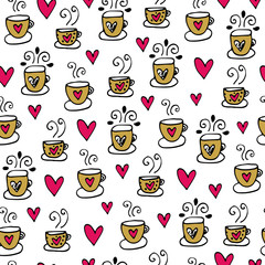 Hand drawn seamless vintage pattern