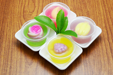 Thai style jelly in cup