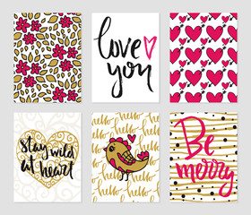 Romantic cards collection.