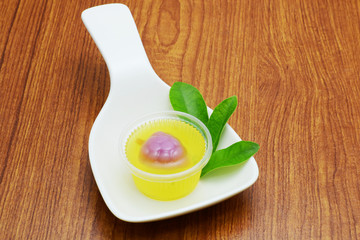 Thai style jelly in cup