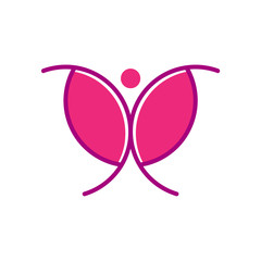 Vector abstract flower. Spa, yoga and relax concept