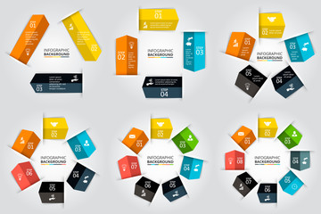 Vector arrows for infographic. 