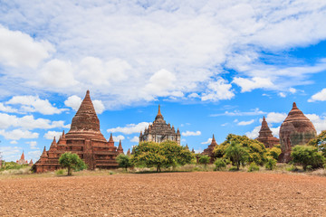 Ancient pagodas in Bagan of Myanmar. Bagan was the capital of the Kingdom of Pagan during 9th to...