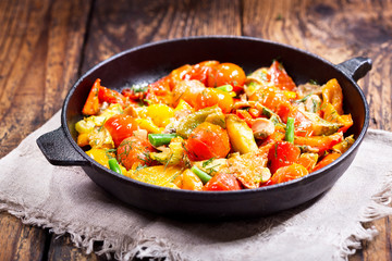 pan of roasted vegetables