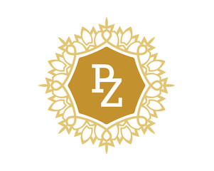 PZ initial royal letter logo