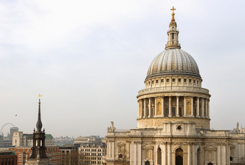 Fototapeta na wymiar St Pauls Cathedral in London.