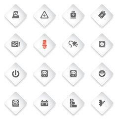 Electricity simply icons