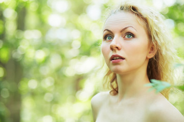 outdoor portrait of a beautiful woman