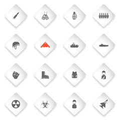 Military simply icons