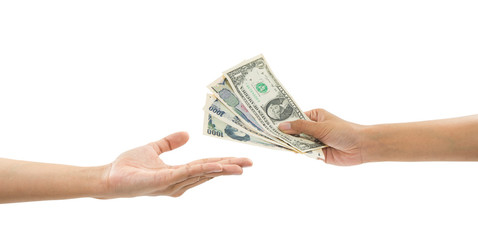 hand holding money (financial concept)