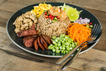 fry rice with the shrimp paste, Thai food