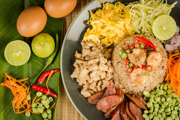 fry rice with the shrimp paste, Thai food