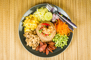 fry rice with the shrimp paste, Thai food