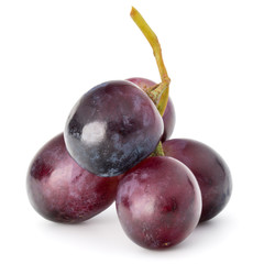 Red grape berry bunch isolated on white background cutout