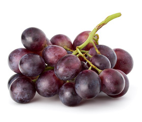 Red grape berry bunch isolated on white background cutout