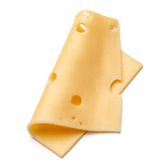 cheese slice isolated on white background cutout