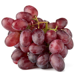 red grape bunch isolated on white background cutout