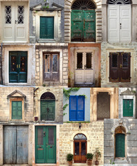 Collage with the doors from  Montenegro