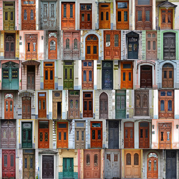 Collage of  Georgia front doors