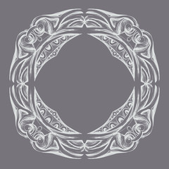 drawing hand vintage frame baroque elements for advertising in v