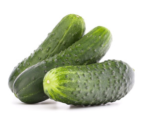 Cucumber vegetable  isolated on white background cutout
