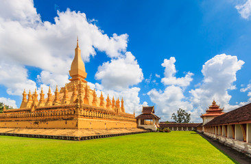 Wat Thap Luang in Vientiane of Laos 
