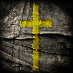cross on abstract grunge background