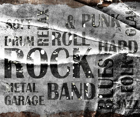 Grunge rock poster