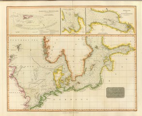 Baltic Sea vintage map