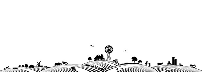 Bauernhof und Felder © SimpLine