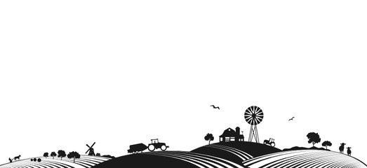 Bauernhof und Felder © SimpLine