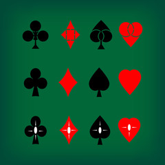 vector card suits set 05