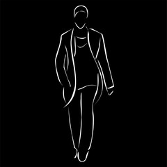 male model on fashion show