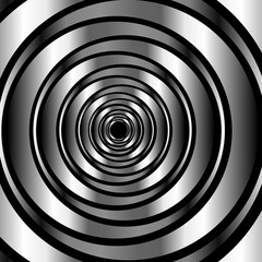 Obraz premium High tech metallic ring background- optical illusion