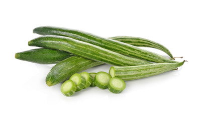 Snake gourd over white background
