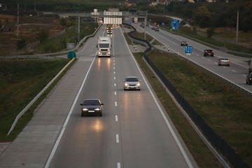 Highway at dusk