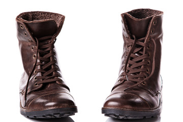 Leather boots