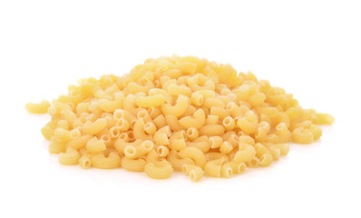 Macaroni on white background