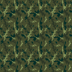 Camouflage Forest Seamless Tile Pattern