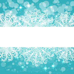 Holiday Christmas background with snowflakes 