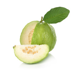 Guava on white background