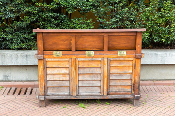 Bin wooden vintage in Hong Kong.