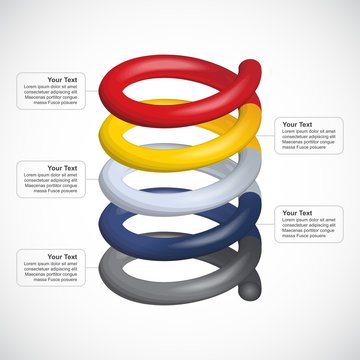 Spring - Bright Infographics template, Vector
